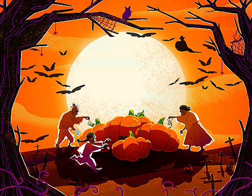 전신 PSD 나무 한국문화 한국전통 여자 남자 어린이 십자가 일러스트 호박 소년 성인 세명 태양 걷기 노을 주황색 할로윈 무덤 한복 거미줄 비석 까마귀 손뻗기 저승사자 좀비 오싹 국내일러스트 자연요소 식물 동양문화 전통 컬러 채소 모션 조류 한국 사람 전통의상 파일형식