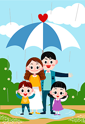 전신 구름 여자 남자 꽃 행복 어린이 일러스트 우산 가족 하늘 팔벌리기 가족애 서기 소녀 소년 여러명 성인 화목 하트 풀 비 즐거움 웅덩이 손인사 국내일러스트 AI파일 자연요소 모양 식물 감정 다수 컨셉 관계 모션 날씨 사랑 사람 인사 파일형식 벡터