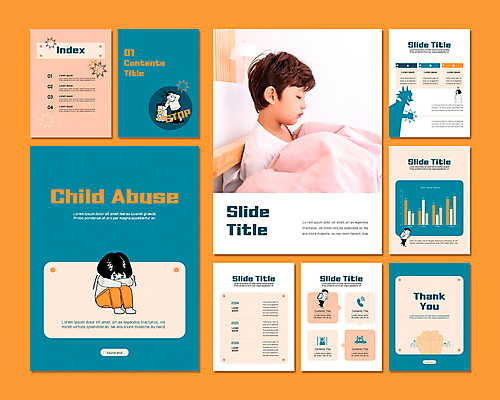 전신 템플릿 손 여자 남자 어린이 비즈니스 안기 그래프 소녀 소년 여러명 상반신 성인 신체부위 파란색 세트 걷기 주황색 곰인형 이불 한국인 침대 울음 아동학대 PPT 프레젠테이션 문서템플릿 웅크림 애니형PPT 9P 이미지템플릿 인형 컬러 가구 다수 침구 모션 표정 사람 동양인 학대 파일형식