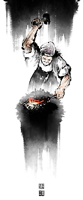 PSD 남자 일러스트 캘리그라피 붓터치 수염 집게 작업복 한명 들기 상반신 성인 앞치마 잡기 뜨거움 망치 철 동양화 번짐 열정 낙관 대장간 대장장이 성인남자한명만 두드리기 단조 국내일러스트 1 옷 감정 모션 미술 사람 공구 제조 남자한명만 성인남자만 파일형식 효과