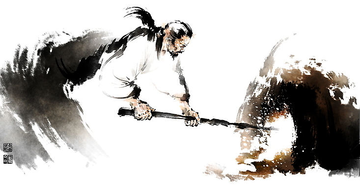 PSD 남자 일러스트 캘리그라피 불 붓터치 수염 작업복 한명 들기 상반신 성인 뜨거움 막대기 철 동양화 번짐 열정 낙관 달굼질 대장간 대장장이 용광로 성인남자한명만 국내일러스트 자연요소 1 옷 감정 모션 미술 사람 남자한명만 성인남자만 파일형식 효과