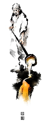 전신 PSD 남자 일러스트 캘리그라피 불 붓터치 수염 작업복 한명 서기 들기 성인 뜨거움 붓기 철 동양화 번짐 열정 낙관 대장간 대장장이 주조 성인남자한명만 국내일러스트 자연요소 1 옷 감정 모션 미술 사람 남자한명만 성인남자만 파일형식 효과