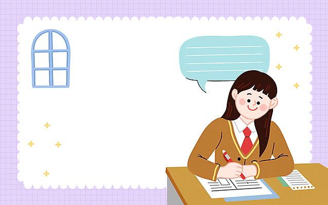 PSD 학생 여자 교복 말풍선 일러스트 청소년 한명 상반신 연필 펜 수능 기록 잡기 책상 수험생 시험지 연보라색 십대여자한명만 국내일러스트 1 옷 가구 모션 고등학생 학용품 사람 필기구 보라색 시험 여자한명만 십대여자만 파일형식