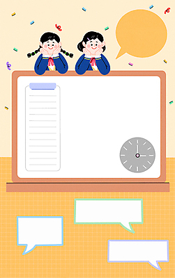 PSD 학생 여자 교복 시계 말풍선 일러스트 응원 청소년 프레임 상반신 두명 노란색 턱괴기 수능 메모지 수험생 꽃가루 꽃받침 십대여자만 국내일러스트 옷 컬러 모션 고등학생 사람 손짓 사무용품 시험 가루 여자만 십대만 파일형식