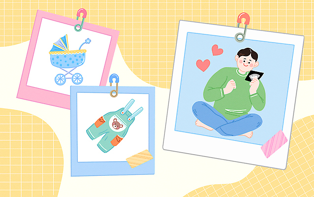 전신 PSD 남자 행복 일러스트 한명 미소 들기 앉기 성인 노란색 하트 유모차 유아복 옷핀 초음파사진 성인남자한명만 국내일러스트 모양 1 옷 감정 컬러 모션 표정 사람 아기용품 남자한명만 성인남자만 파일형식