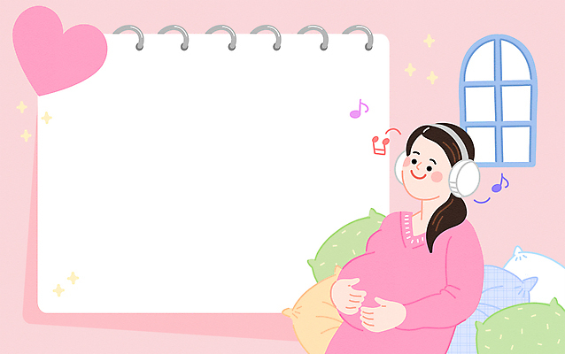 PSD 여자 행복 분홍색 쿠션 음표 일러스트 창문 안기 프레임 한명 미소 상반신 성인 헤드셋 임산부 임신 하트 태교 태교음악 성인여자한명만 국내일러스트 모양 1 기호 감정 음악 컬러 음향기기 모션 표정 사람 헤드폰 여자한명만 성인여자만 파일형식