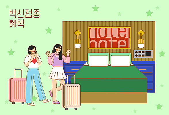 전신 PSD 여자 액자 일러스트 호텔 휴가 조명 서기 성인 두명 연두색 바캉스 세일 캐리어 놀람 침대 사회이슈 서랍장 백신 성인여자만 호캉스 코로나바이러스 백신접종 델타변이바이러스 백신인센티브 위드코로나 국내일러스트 감정 가구 컨셉 의학 모션 숙소 표정 사람 초록색 여행가방 바이러스 접종 여자만 성인만 파일형식 혜택