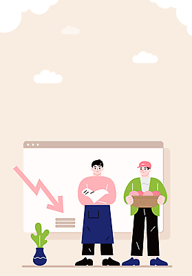 전신 구름 남자 화살표 화분 일러스트 서기 들기 성인 두명 팔짱 하락 사회이슈 걱정 자영업 과일바구니 경제불황 매출 연분홍색 하락세 성인남자만 소상공인 코로나바이러스 포스트코로나 델타변이바이러스 위드코로나 국내일러스트 AI파일 자연요소 직업 감정 분홍색 컨셉 과일 비즈니스 모션 사람 경제 바구니 바이러스 상인 불황 남자만 성인만 파일형식 벡터