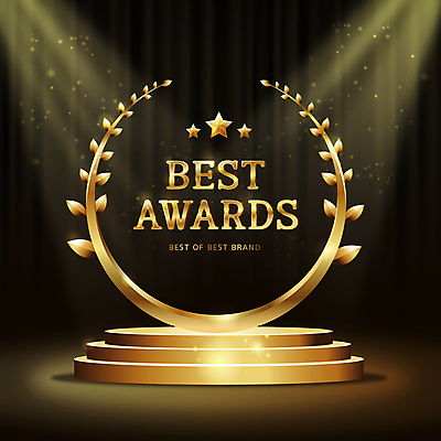별 일러스트 타이포그라피 사람없음 빛 검은색 무대 최고 커튼 수상_상을받음 단상 시상대 시상식 월계수 포디움 국내일러스트 AI파일 자연요소 문자 컬러 파일형식 벡터