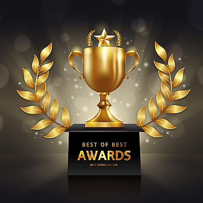 별 일러스트 사람없음 검은색 금색 최고 수상_상을받음 트로피 빛망울 시상대 시상식 월계수 국내일러스트 AI파일 자연요소 컬러 빛 상_우승 파일형식 벡터