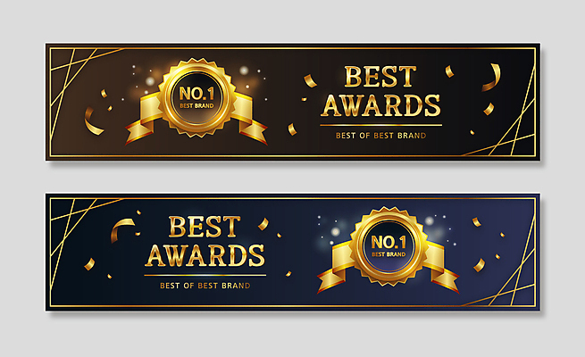 리본 일러스트 타이포그라피 사람없음 파란색 세트 검은색 우승 최고 수상_상을받음 상패 넘버원 꽃가루 시상식 국내일러스트 AI파일 문자 컬러 가루 상_우승 파일형식 벡터