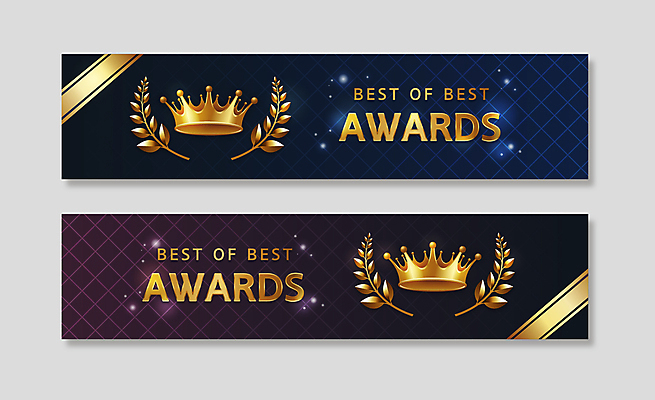 리본 일러스트 왕관 타이포그라피 사람없음 파란색 세트 보라색 금색 최고 수상_상을받음 시상식 월계수 국내일러스트 AI파일 문자 컬러 파일형식 벡터