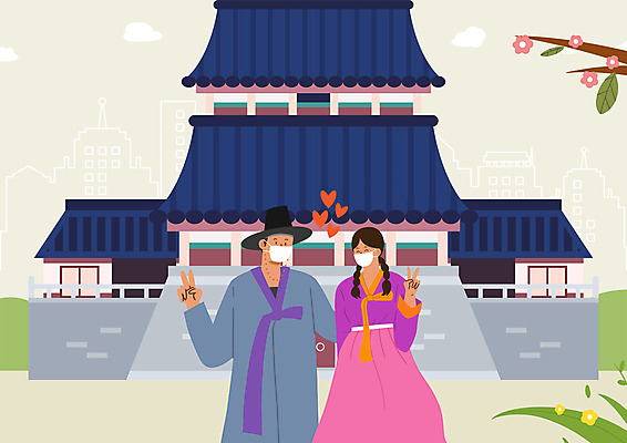 PSD 구름 커플 여자 남자 꽃 일러스트 나뭇잎 국립공원 마스크 상반신 성인 두명 궁전 나뭇가지 하트 한복 브이 성인만 코로나바이러스 포스트코로나 백신접종 백신인센티브 위드코로나 국내일러스트 자연요소 모양 나무 식물 한국전통 공원 고건축 잎 관계 사람 손짓 바이러스 전통의상 사회이슈 백신 접종 파일형식 혜택