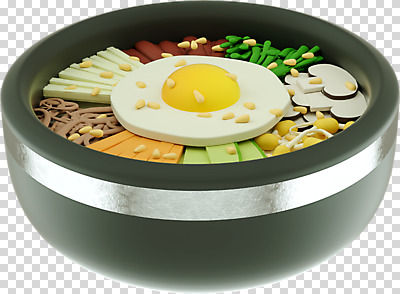 편집 편집이미지 그릇 음식 누끼 사람없음 3D소스 3D 버섯 계란프라이 디지털합성 나물 비빔밥 깨 PNG 편집소스 식기 한식 채소 식재료 조미료 계란요리 파일형식