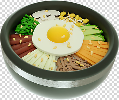편집 편집이미지 그릇 음식 누끼 사람없음 3D소스 3D 버섯 계란프라이 디지털합성 나물 비빔밥 깨 PNG 편집소스 식기 한식 채소 식재료 조미료 계란요리 파일형식