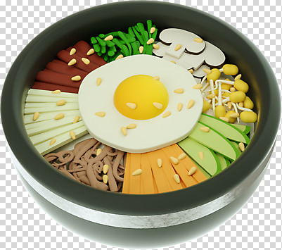 편집 편집이미지 그릇 음식 누끼 사람없음 3D소스 3D 버섯 계란프라이 디지털합성 나물 비빔밥 깨 PNG 편집소스 식기 한식 채소 식재료 조미료 계란요리 파일형식