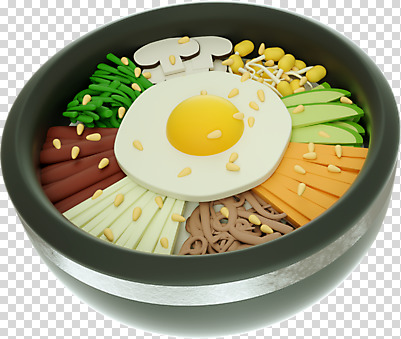 편집 편집이미지 그릇 음식 누끼 사람없음 3D소스 3D 버섯 계란프라이 디지털합성 나물 비빔밥 깨 PNG 편집소스 식기 한식 채소 식재료 조미료 계란요리 파일형식
