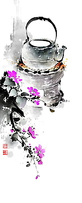 PSD 꽃 잎 일러스트 캘리그라피 붓터치 전통소품 사람없음 덩굴 동양화 번짐 낙관 화로 부손 불쏘시개 정물화 국내일러스트 식물 전통 그릇 미술 오브젝트 그림 파일형식 효과