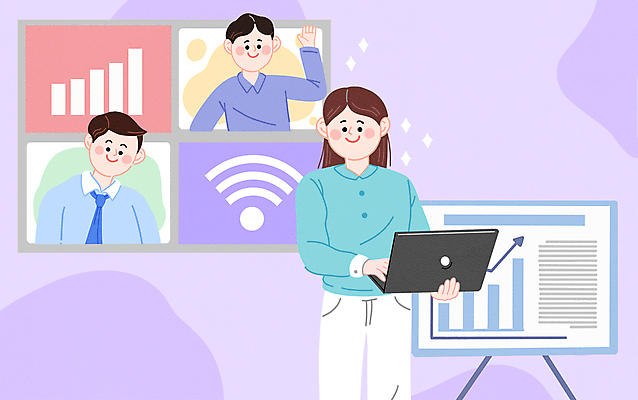 PSD 여자 남자 일러스트 회의 그래프 들기 상반신 성인 세명 노트북 보라색 직장인 비즈니스맨 비즈니스우먼 와이파이 창업 온라인 차트보드 화상통화 성인만 벤처기업 중소기업 언택트 온택트 국내일러스트 직업 컬러 회사 비즈니스 모션 사람 전자제품 무선인터넷 자영업 통화 파일형식