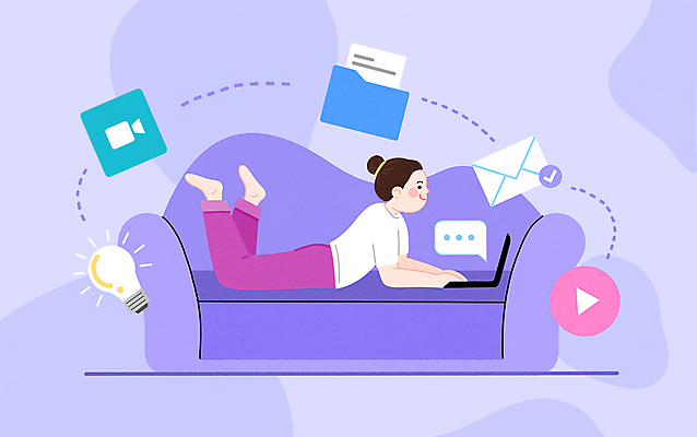 전신 PSD 여자 엎드리기 말풍선 일러스트 전구 아이디어 한명 성인 노트북 소파 보라색 직장인 비즈니스우먼 이메일 폴더 온라인 동영상 성인여자한명만 벤처기업 중소기업 언택트 온택트 국내일러스트 직업 1 컬러 컨셉 의자 회사 비즈니스 모션 사람 전자제품 파일 여자한명만 성인여자만 파일형식