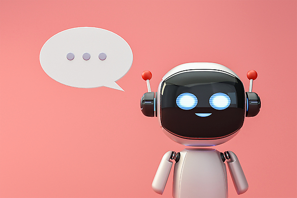 PSD 편집 편집이미지 분홍색 말풍선 3D캐릭터 정보기술 말하기 사람없음 3D 상담원 로봇 디지털합성 상담 소통 편집소스 채팅봇 AI_인공지능 편집3D 캐릭터 컬러 컨셉 모션 기술 사무원 파일형식