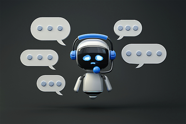 PSD 편집 편집이미지 말풍선 3D캐릭터 정보기술 말하기 사람없음 3D 검은색 헤드셋 슬픔 상담원 로봇 디지털합성 상담 힘듦 편집소스 채팅봇 AI_인공지능 편집3D 캐릭터 감정 컬러 음향기기 컨셉 모션 기술 헤드폰 사무원 파일형식