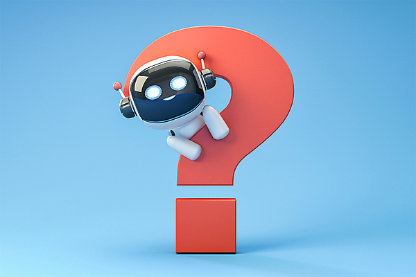 PSD 편집 편집이미지 하늘색 3D캐릭터 정보기술 사람없음 3D 물음표 로봇 디지털합성 호기심 편집소스 채팅봇 나오기 AI_인공지능 편집3D 캐릭터 기호 감정 컨셉 모션 기술 파란색 파일형식