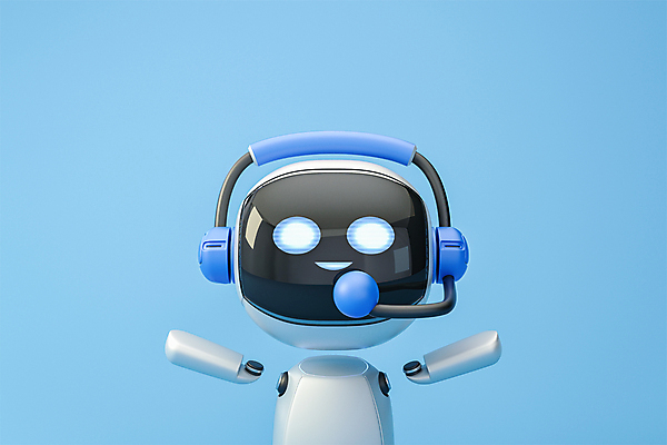 PSD 편집 편집이미지 하늘색 팔벌리기 3D캐릭터 정보기술 사람없음 3D 헤드셋 만세 상담원 로봇 디지털합성 상담 편집소스 채팅봇 AI_인공지능 편집3D 캐릭터 음향기기 모션 기술 파란색 헤드폰 사무원 파일형식