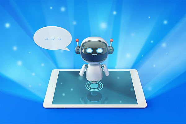 PSD 편집 편집이미지 말풍선 3D캐릭터 정보기술 말하기 사람없음 파란색 빛 스마트폰 태블릿 반사 3D 상담원 로봇 디지털합성 상담 소통 편집소스 채팅봇 나오기 AI_인공지능 편집3D 캐릭터 컬러 컨셉 모션 기술 전자제품 핸드폰 스마트기기 사무원 파일형식