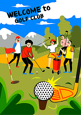 전신 나무 구름 여자 남자 골프 일러스트 골프장 필드 하늘 산 골프공 함께함 골프클럽 서기 들기 여러명 성인 타이포그라피 취미 만세 골프채 풀 골프가방 즐거움 준비자세 골프깃발 성인만 국내일러스트 AI파일 자연요소 식물 문자 감정 포즈 다수 컨셉 가방 공 스포츠시설 모션 골프용품 사람 구기 깃발 준비 파일형식 벡터