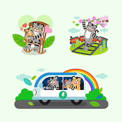 구름 꽃 행복 무지개 잎 여러마리 일러스트 가족 포옹 산 가족애 앉기 사람없음 연두색 걷기 기찻길 운전 기차 풀 호랑이띠 호랑이 즐거움 친환경 호랑이캐릭터 손인사 흔들의자 전기자동차 안경낌 2022년 임인년 흑호 국내일러스트 AI파일 자연요소 식물 감정 안경 육상교통 동물캐릭터 다수 의자 포유류 관계 안기 모션 자동차 대중교통 사랑 초록색 환경 십이지신 인사 연도 파일형식 벡터