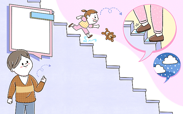 전신 PSD 구름 여자 남자 어린이 분홍색 말풍선 일러스트 발 프레임 소녀 상반신 성인 두명 신체부위 달리기 계단 곰인형 젖음 예절 비 위험 오르기 안전수칙 연보라색 공공예절 매너 공중도덕 사고예방 국내일러스트 자연요소 인형 컬러 컨셉 모션 날씨 안전 사람 보라색 예방 파일형식