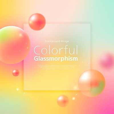 PSD 편집이미지 분홍색 백그라운드 타이포그라피 사람없음 빛 노란색 원형 글래스모피즘 이미지편집 도형 문자 디자인 컬러 파일형식