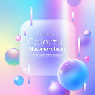 PSD 편집이미지 백그라운드 타이포그라피 사람없음 파란색 빛 보라색 원형 글래스모피즘 이미지편집 도형 문자 디자인 컬러 파일형식