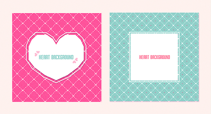 디자인 선 분홍색 패턴 일러스트 발렌타인데이 사람없음 사각형 하트 체크무늬 하트백그라운드 격자 민트색 벡터 카피스페이스 국내일러스트 AI파일 카드프레임 모양 도형 컬러 백그라운드 무늬 데이이벤트 프레임 공백 파일형식
