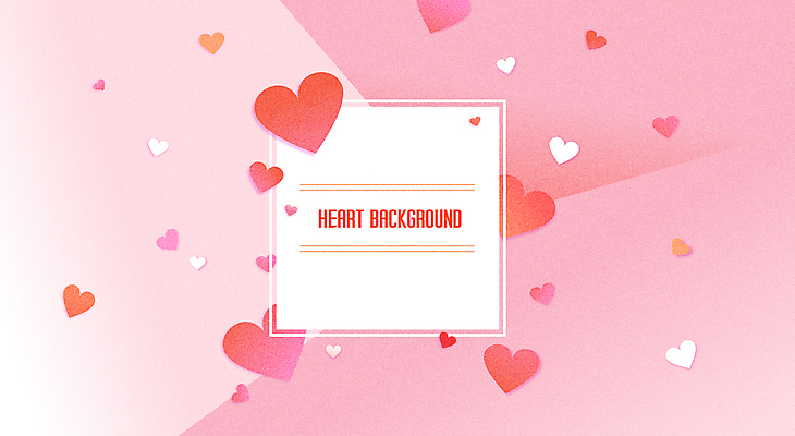 디자인 분홍색 일러스트 발렌타인데이 사람없음 사각형 하트 하트백그라운드 그라데이션 벡터 카피스페이스 국내일러스트 AI파일 모양 도형 컬러 백그라운드 데이이벤트 공백 파일형식