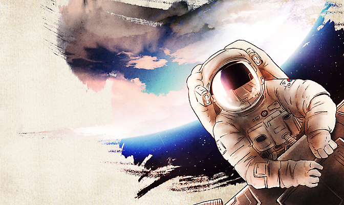 PSD 지구 일러스트 한명 사람 상반신 성인 우주 우주비행사 잡기 우주선 우주복 우주산업 우주항공 대기권 성인한명만 미래산업 국내일러스트 1 옷 산업 모션 성인만 파일형식