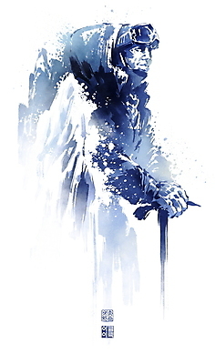 PSD 모자 응시 남자 겨울 일러스트 캘리그라피 붓터치 고글 한명 미소 상반신 성인 등산 등산객 동양화 등산용품 번짐 낙관 패딩 고산지대 클라이머 피켈 성인남자한명만 설산 국내일러스트 1 시선 잡화 계절 산 표정 미술 사람 트래킹 점퍼 레포츠용품 남자한명만 성인남자만 파일형식 효과