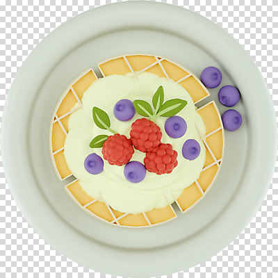 편집 편집이미지 접시 디저트 누끼 사람없음 3D소스 3D 디지털합성 블루베리 와플 PNG 편집소스 식기 음식 과일 파일형식