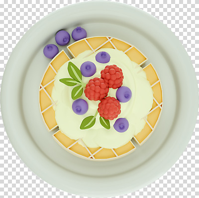 편집 편집이미지 접시 디저트 누끼 사람없음 3D소스 3D 디지털합성 블루베리 와플 PNG 편집소스 식기 음식 과일 파일형식