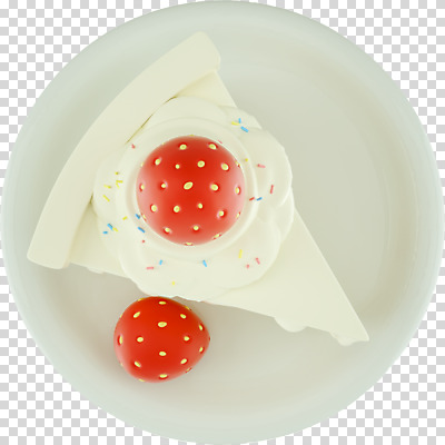 편집 편집이미지 접시 딸기 디저트 누끼 사람없음 3D소스 3D 조각케이크 디지털합성 PNG 딸기케이크 편집소스 식기 음식 과일 케이크 파일형식