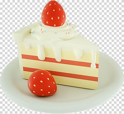 편집 편집이미지 접시 딸기 디저트 누끼 사람없음 3D소스 3D 조각케이크 디지털합성 PNG 딸기케이크 편집소스 식기 음식 과일 케이크 파일형식