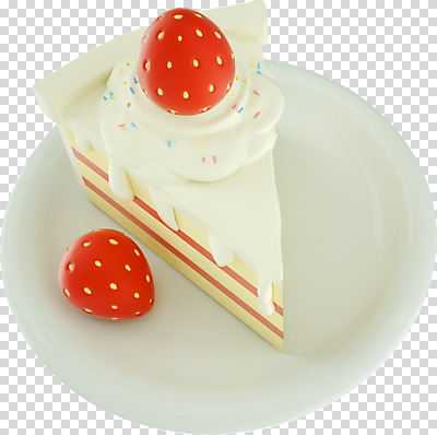 편집 편집이미지 접시 딸기 디저트 누끼 사람없음 3D소스 3D 조각케이크 디지털합성 PNG 딸기케이크 편집소스 식기 음식 과일 케이크 파일형식