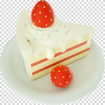 편집 편집이미지 접시 딸기 디저트 누끼 사람없음 3D소스 3D 조각케이크 디지털합성 PNG 딸기케이크 편집소스 식기 음식 과일 케이크 파일형식
