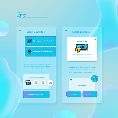 PSD 편집이미지 하늘색 지폐 모바일 사람없음 금융 동전 계산기 신용카드 어플리케이션 온라인 UI 모바일뱅킹 인터페이스 글래스모피즘 이미지편집 디자인 돈 문구용품 경제 파란색 장비 뱅킹 파일형식