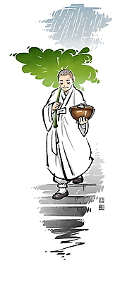 전신 PSD 그릇 남자 불교 일러스트 캘리그라피 붓터치 한명 들기 성인 계단 비 승려 동양화 번짐 낙관 승복 나뭇잎우산 성인남자한명만 발우공양 내려오기 국내일러스트 자연요소 1 식기 종교 우산 모션 날씨 미술 사람 식사 성직자 남자한명만 성인남자만 파일형식 효과