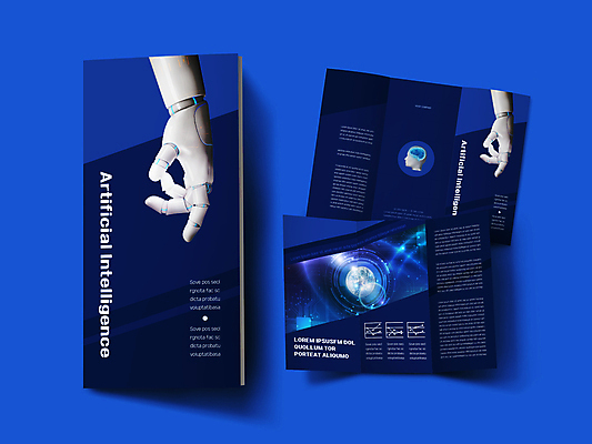 템플릿 표지디자인 표지 내지 지구 리플렛 3단접지 팜플렛 사람없음 남색 스마트 로봇 얼굴모양 뇌 로봇산업 로봇팔 홀로그램 4차산업 미래산업 AI_인공지능 이미지템플릿 AI파일 모양 산업 얼굴 컬러 컨셉 파일형식 벡터