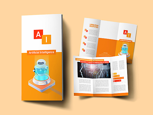 템플릿 표지디자인 표지 내지 리플렛 3단접지 팜플렛 사람없음 주황색 기계 흰색 회로판 스마트 로봇 얼굴모양 로봇산업 4차산업 미래산업 AI_인공지능 이미지템플릿 AI파일 모양 산업 얼굴 컬러 컨셉 파일형식 벡터