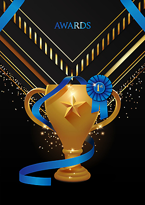 별 리본 백그라운드 일러스트 사람없음 파란색 반짝임 검은색 우승 상패 트로피 시상식 국내일러스트 AI파일 자연요소 컬러 모션 최고 상_우승 파일형식 벡터