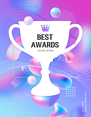 실루엣 분홍색 일러스트 왕관 타이포그라피 사람없음 파란색 원형 트로피 그라데이션 기하학 시상식 국내일러스트 AI파일 도형 문자 컬러 무늬 촬영기법 상_우승 파일형식 벡터